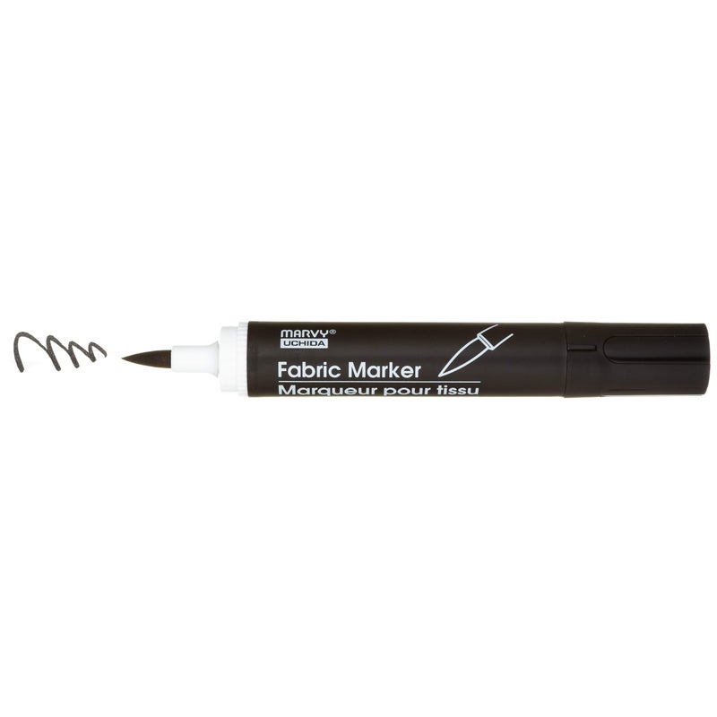 Marvy Uchida Uchida 722-C-1 Marvy Fabric Brush Point Marker, Black - Image 2